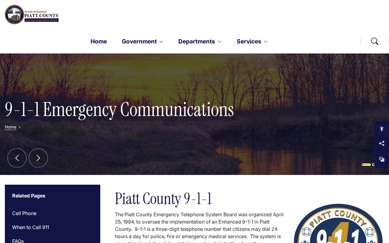 Piatt County 9-1-1 official agency page listing Cerro Gordo Police, a county arrest-record routing source